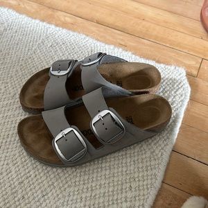 Grey Arizona Suede Birkenstock Sandal size 38